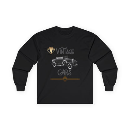 ✅ AU/NZ-Vintage Cars Long Sleeve Tee, Retro Car Shirt, Classic Car Lover Gift, Unisex Cotton Tee, Auto Enthusiast Apparel