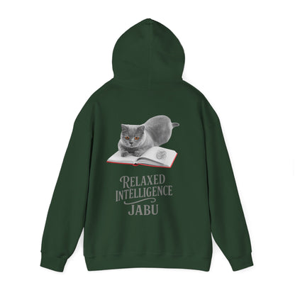 ✅ AU/NZ CATS RELAXED INTELLIGENCE ,Hoodie, Cozy Gift for Cat Lovers, Work from Home Apparel, Casual Wear, Relaxation, British Blue !!