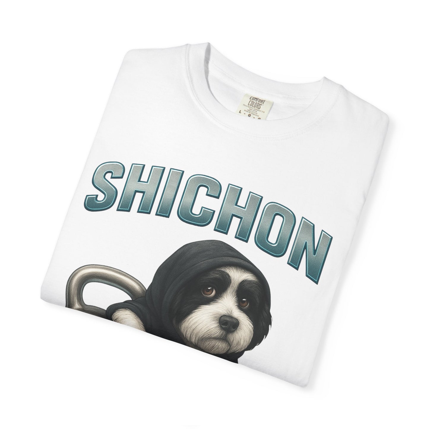 JABU GRIND - SHICHON: A Fun, Dog-Loving Gym Tee for NZ & AU Humans JABU© • JustAboutBeingU®