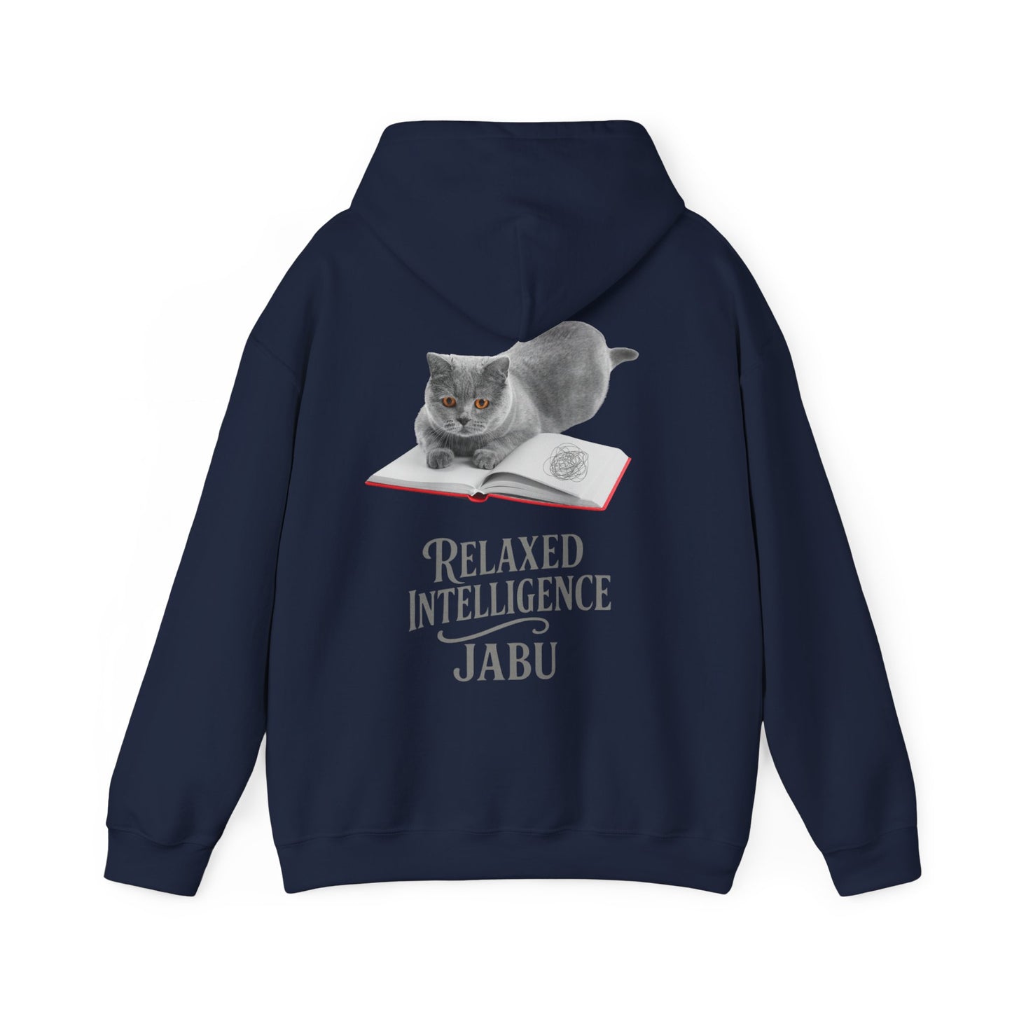 ✅ AU/NZ CATS RELAXED INTELLIGENCE ,Hoodie, Cozy Gift for Cat Lovers, Work from Home Apparel, Casual Wear, Relaxation, British Blue !!