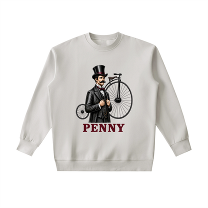 Penny Comeback Vintage Bicycle Graphic Heavyweight Crewneck Sweatshirt