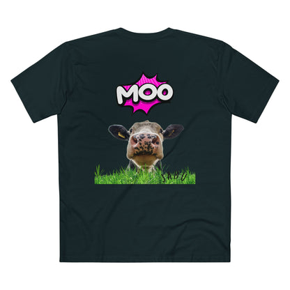 ✅ AU/NZ Funny Cow Graphic Tee, Comfortable Tee for Animal Lovers, Casual Wear, Gift for Farming Enthusiasts, Moo-Themed Apparel