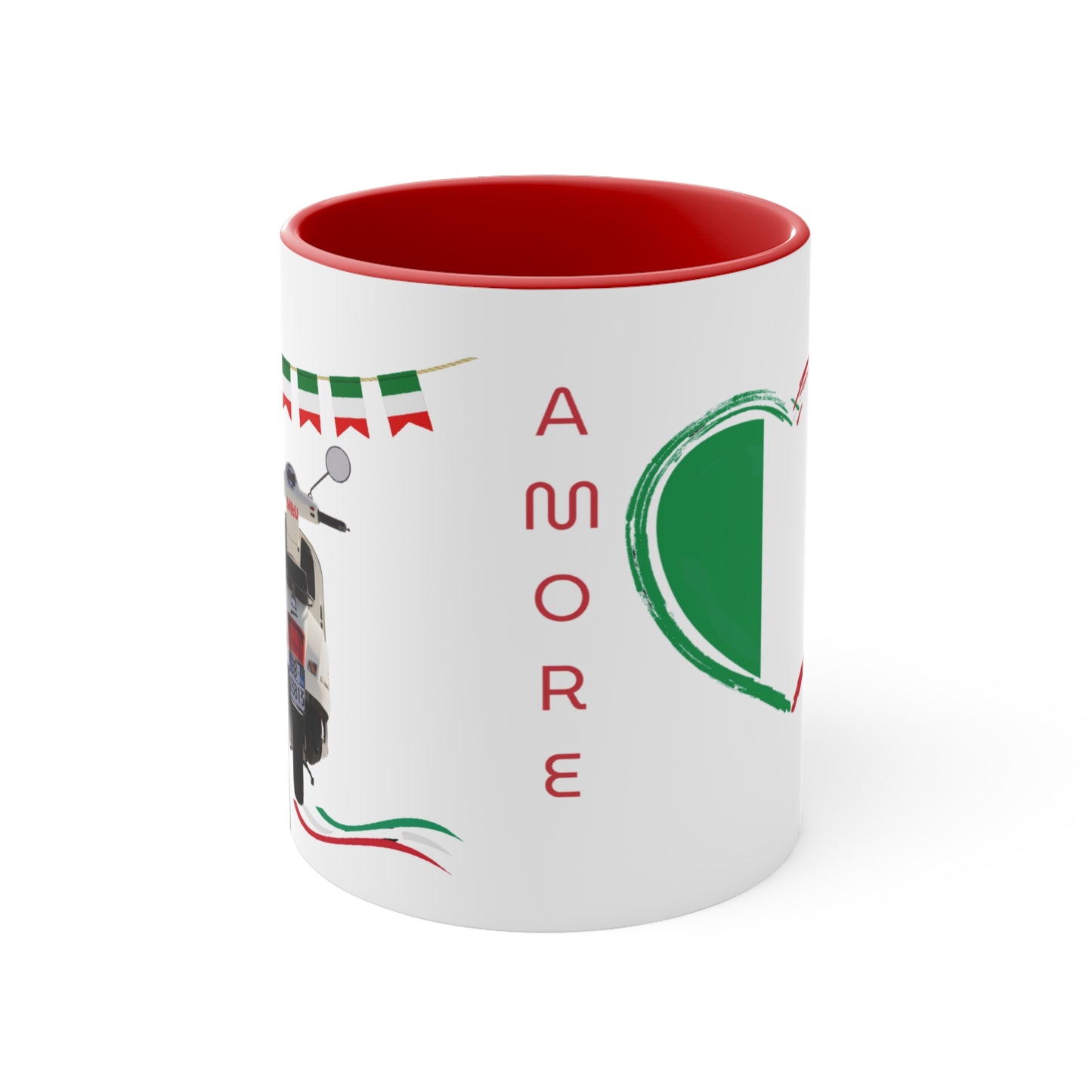 ✅ AU/NZ Italian Amore Accent Mug - Vibrant Coffee Cup for Lovers, Kitchen Decor, Gift for Italian Festival, Home & Office Use