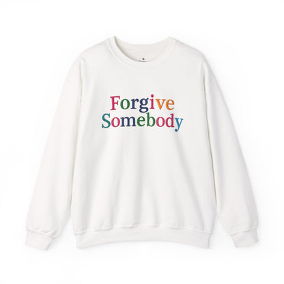 ✅ AU/NZ Forgive Somebody -Light Coloured-Unisex Crewneck Sweatshirt, Inspirational Gift, Cozy Casual wear, Thoughtful Message, Everyday Comfort, Perfect for Gifting