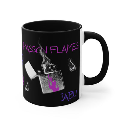 ✅ AU/NZ Colorful Accent Mug, Passion Flames Design, Vibrant Coffee Cup, Unique Gift for Coffee Lovers, Perfect for Birthdays or Anniversaries