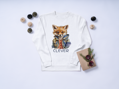 ✅ AU/NZ Clever Fox Unisex Crewneck Sweatshirt - Comfortable and Stylish