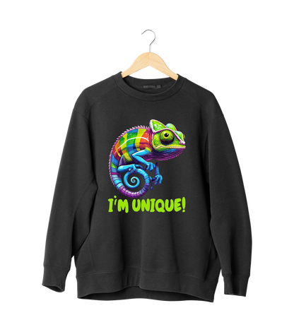 ✅ AU/NZ Colorful Chameleon Sweatshirt - "I'm Unique!"