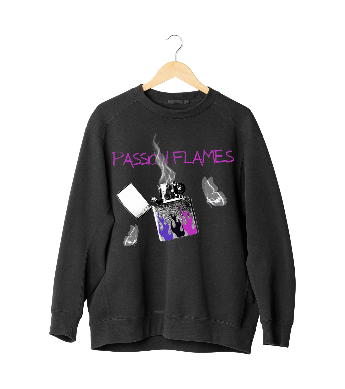 ✅  AU/NZ Passion Flames Graphic Crewneck Sweatshirt - Unisex Heavy Blend Passion