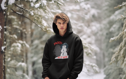 ✅ AU/NZ Frosty Fun Unisex Hooded Sweatshirt - Perfect for Winter Celebrations-Frosty with ATTITUDE!