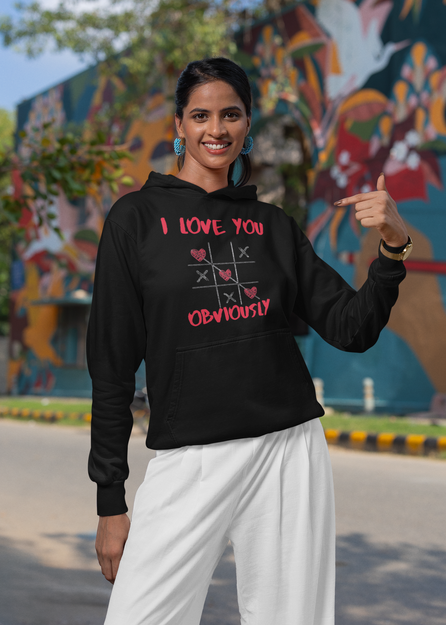 ✅ AU/NZ Casual Love Hoodie - I Love You Obviously | Hearts Win | Perfect Gift for Valentine's Day & Everyday Wear