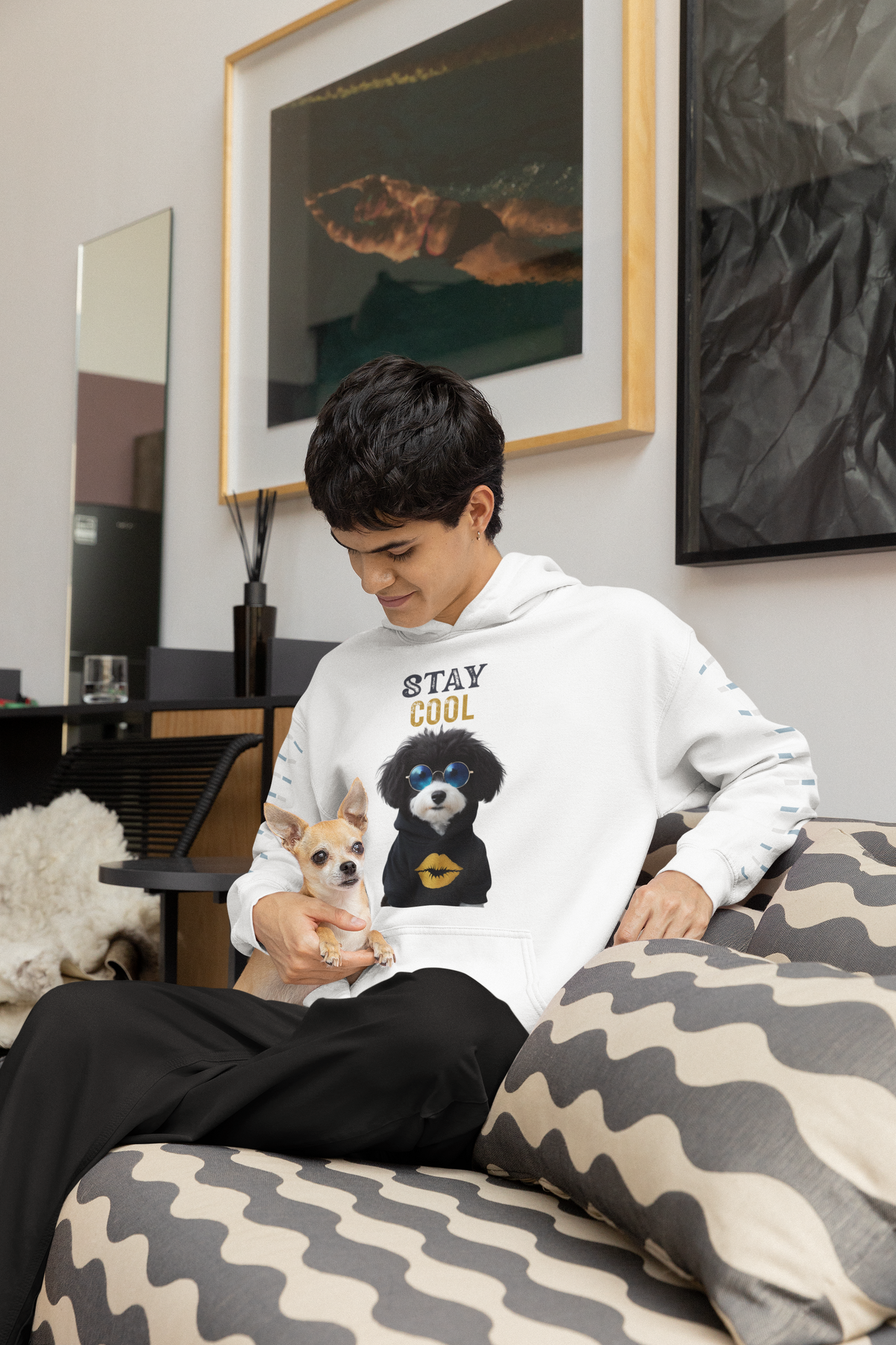 ✅ AU/NZ Stay Cool Dog Hoodie, Unisex Heavy Blend Sweatshirt, Pet Lover Gift, Cool Canine Apparel, Cozy Dog Hoodie, Dog Lover Sweatshirt, Jabu’s Brand Ambassador!