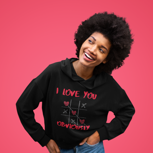✅ AU/NZ Casual Love Hoodie - I Love You Obviously | Hearts Win | Perfect Gift for Valentine's Day & Everyday Wear