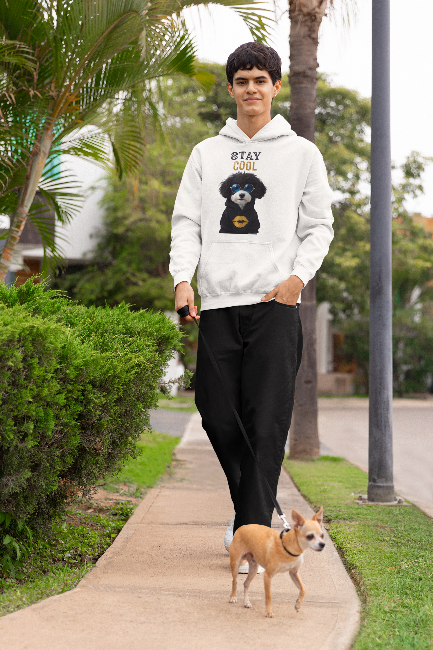 ✅ AU/NZ Stay Cool Dog Hoodie, Unisex Heavy Blend Sweatshirt, Pet Lover Gift, Cool Canine Apparel, Cozy Dog Hoodie, Dog Lover Sweatshirt, Jabu’s Brand Ambassador!