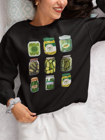 ✅ AU/NZ Pickle Lover's Crewneck Sweatshirt - Farmer's Market Theme