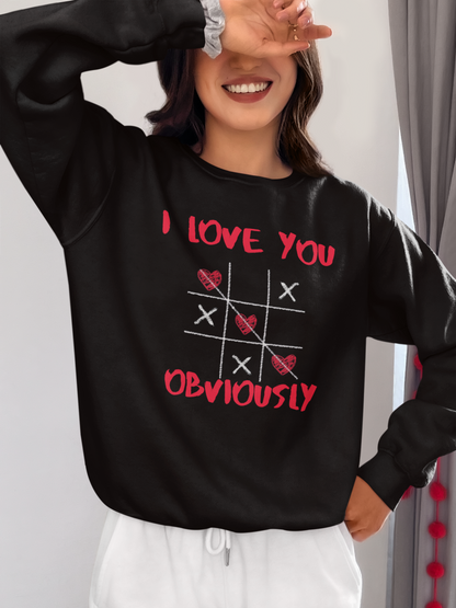 ✅ AU/NZ Cute Love Sweatshirt - I Love You Obviously & Hearts Win