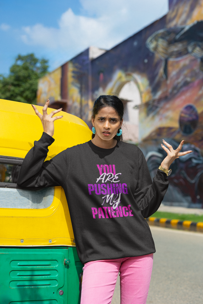 ✅ AU/NZ Patience Pushing Unisex Crewneck Sweatshirt, Antisocial Sweatshirt, Gift for Youself, Cozy Lounge Wear, Back Off Antisocial!