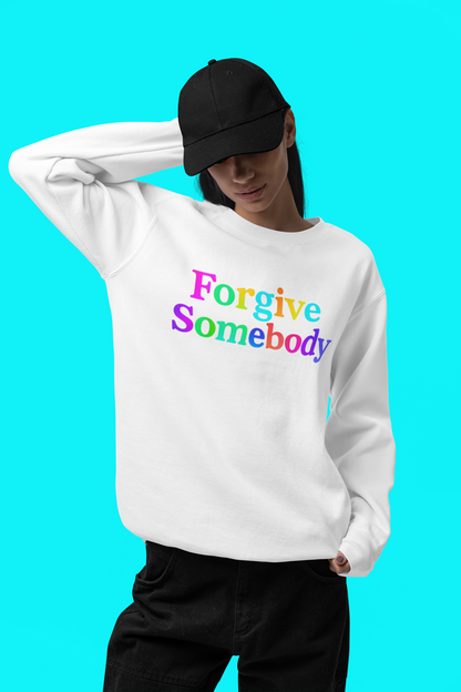 ✅ AU/NZ Forgive Somebody -Light Coloured-Unisex Crewneck Sweatshirt, Inspirational Gift, Cozy Casual wear, Thoughtful Message, Everyday Comfort, Perfect for Gifting