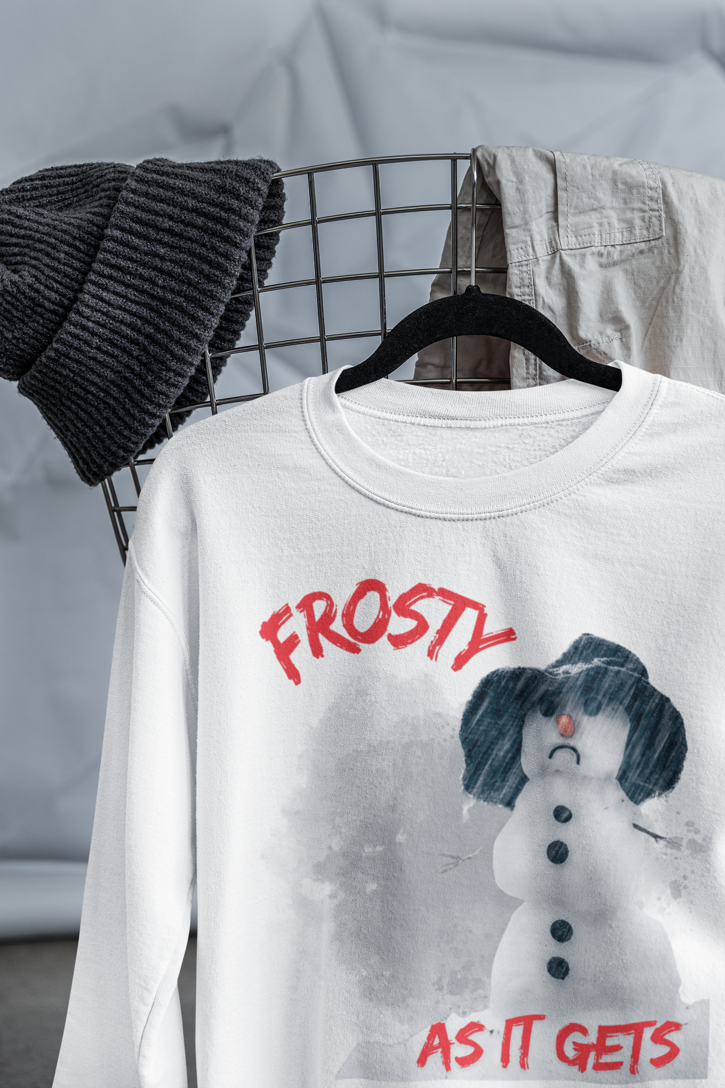 ✅ AU/NZ Frosty as It Gets Sweatshirt - Cozy Unisex Crewneck for Winter Celebrations FROSTY