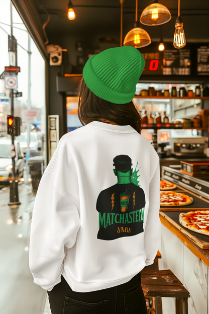 ✅ AU/NZ MATCHA-Inspired Unisex Sweatshirt with MATCHASTEIN Design,  Unique Gift for Monster Lovers, Spooky Season for MATCHA Lovers