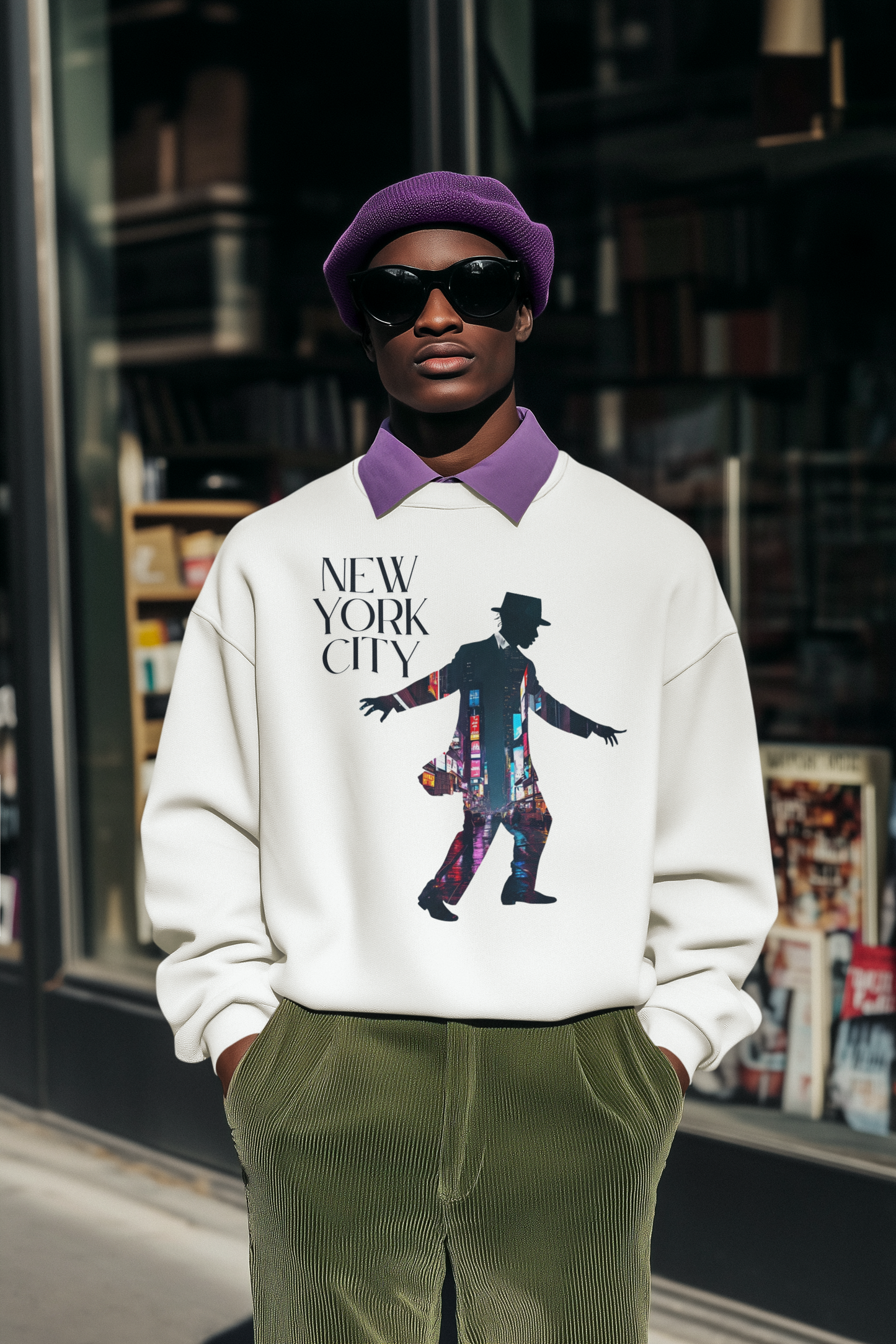 ✅ AU/NZ New York City Graphic Sweatshirt, Cozy Crewneck Sweatshirt, NYC Fashion, Music Lover Gift, Unisex Sweatshirt, Urban Style Apparel