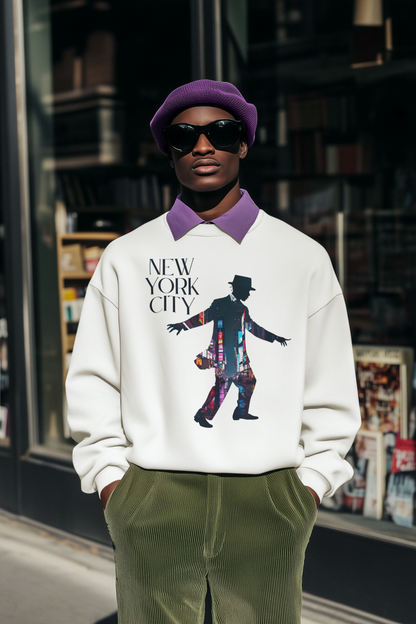 ✅ AU/NZ New York City Graphic Sweatshirt, Cozy Crewneck Sweatshirt, NYC Fashion, Music Lover Gift, Unisex Sweatshirt, Urban Style Apparel