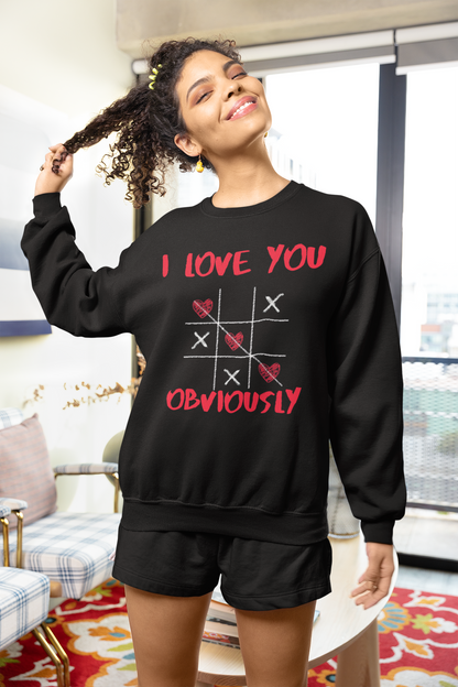 ✅ AU/NZ Cute Love Sweatshirt - I Love You Obviously & Hearts Win