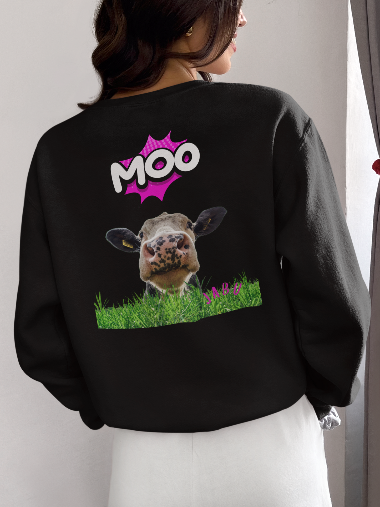✅ AU/NZ Funny Cow Moo Sweatshirt - Unisex Heavy Blend Crewneck MOO
