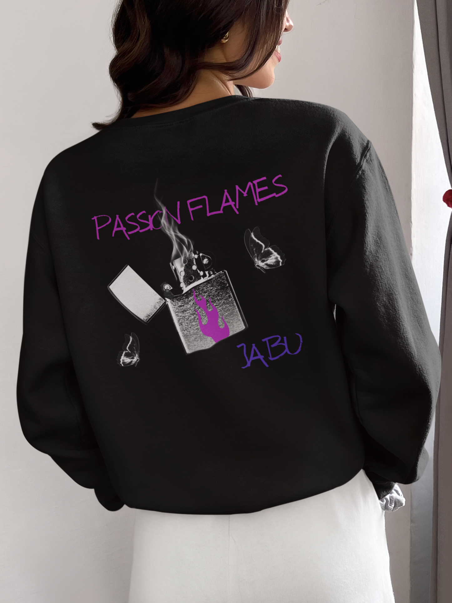 ✅  AU/NZ Passion Flames Graphic Crewneck Sweatshirt - Unisex Heavy Blend Passion
