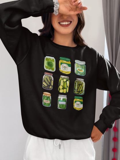 ✅ AU/NZ Pickle Lover's Crewneck Sweatshirt - Farmer's Market Theme