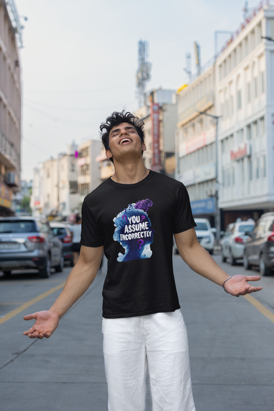 ✅ AU/NZ/Comfort Colours 1717, Unisex Garment-Dyed T-Shirt - 'You Assume Incorrectly, Maybe Right!