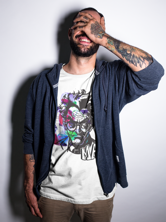 ✅ AU/NZ-As Colour 5001,Mad Scientist Graphic Tee - Fun T-Shirt for Science Lovers, Gift for Birthdays, Halloween, or Everyday Wear, Unique Art Tee, Quirky Fashion