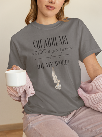 ✅ AU/NZ Comfort Colours 1717, Inspirational Vocabulary T-Shirt - Oh My Word!