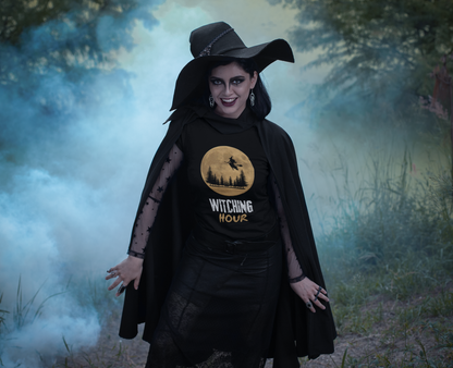 ✅ AU/NZ/Comfort Colours 1717, Witching Hour Unisex Garment-Dyed T-Shirt – Spooky Moonlight Vibes for Halloween Lovers, HOWL!