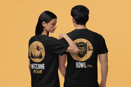 ✅ AU/NZ-Comfort Colours 1717-Witching Hour Unisex Garment-Dyed T-Shirt – Spooky Moonlight Vibes for Halloween Lovers
