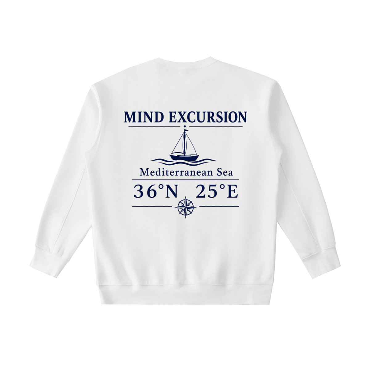 Mind Excursion Sailing Graphic Heavyweight Crewneck Sweatshirt