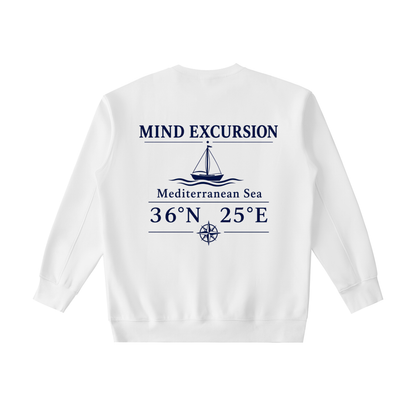 Mind Excursion Sailing Graphic Heavyweight Crewneck Sweatshirt