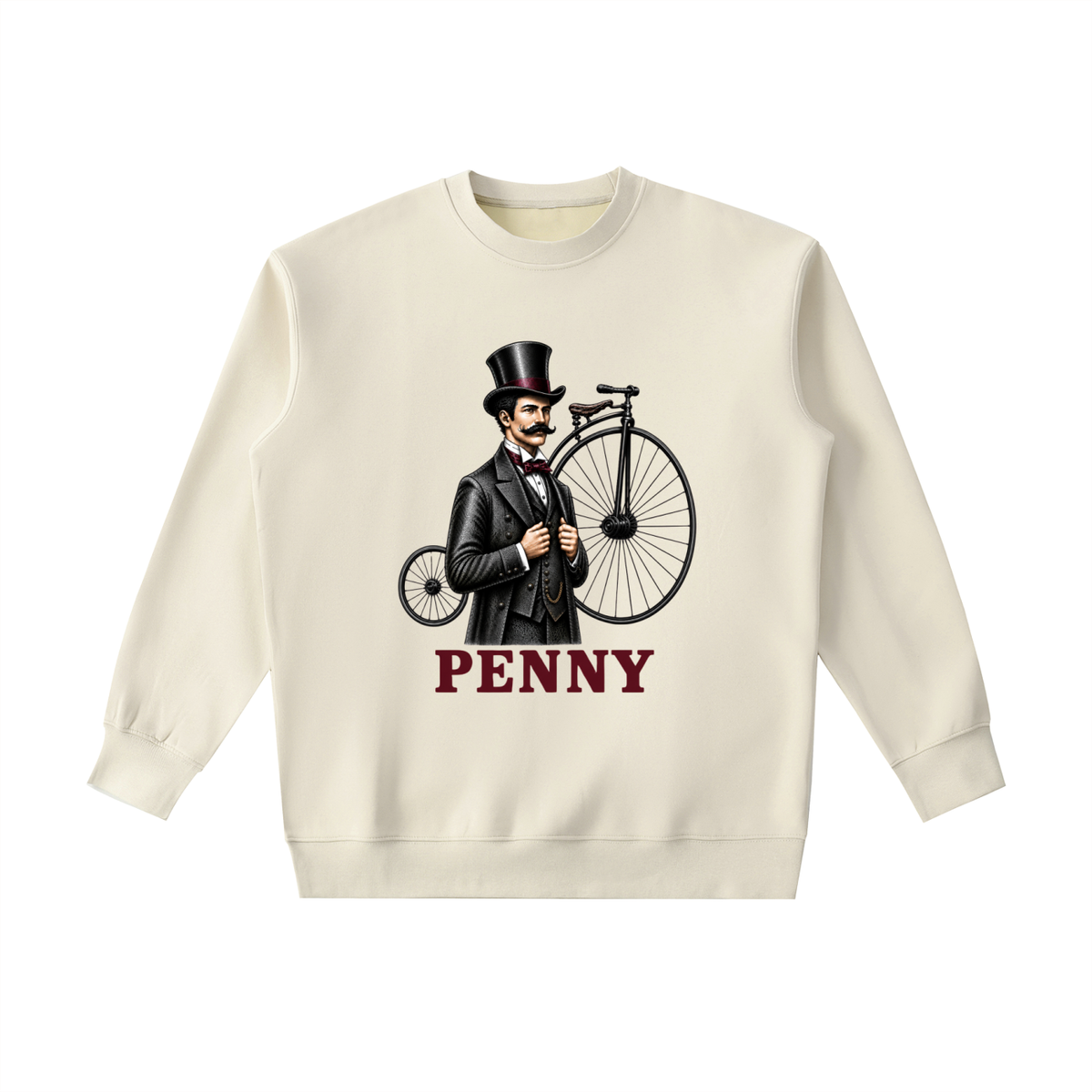 Penny Comeback Vintage Bicycle Graphic Heavyweight Crewneck Sweatshirt