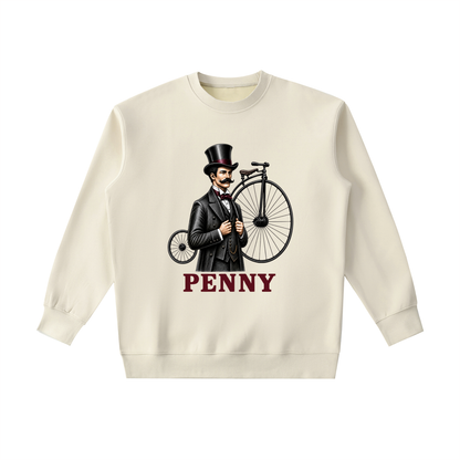 Penny Comeback Vintage Bicycle Graphic Heavyweight Crewneck Sweatshirt