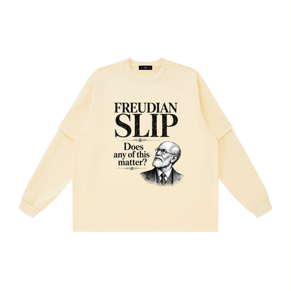 Freudian Slip Graphic Layered Oversized T-Shirt