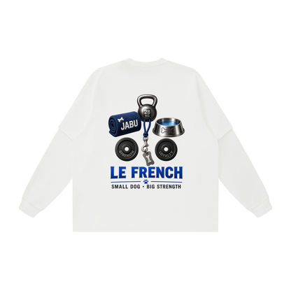 Le French Fitness Graphic Layered Oversized T Shirt