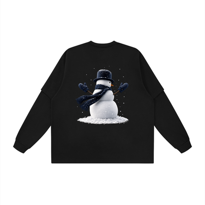 Fashion Season Snowman Graphic Oversized T-Shirt