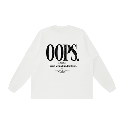 Freudian Slip Oops Graphic Layered Oversized T-Shirt