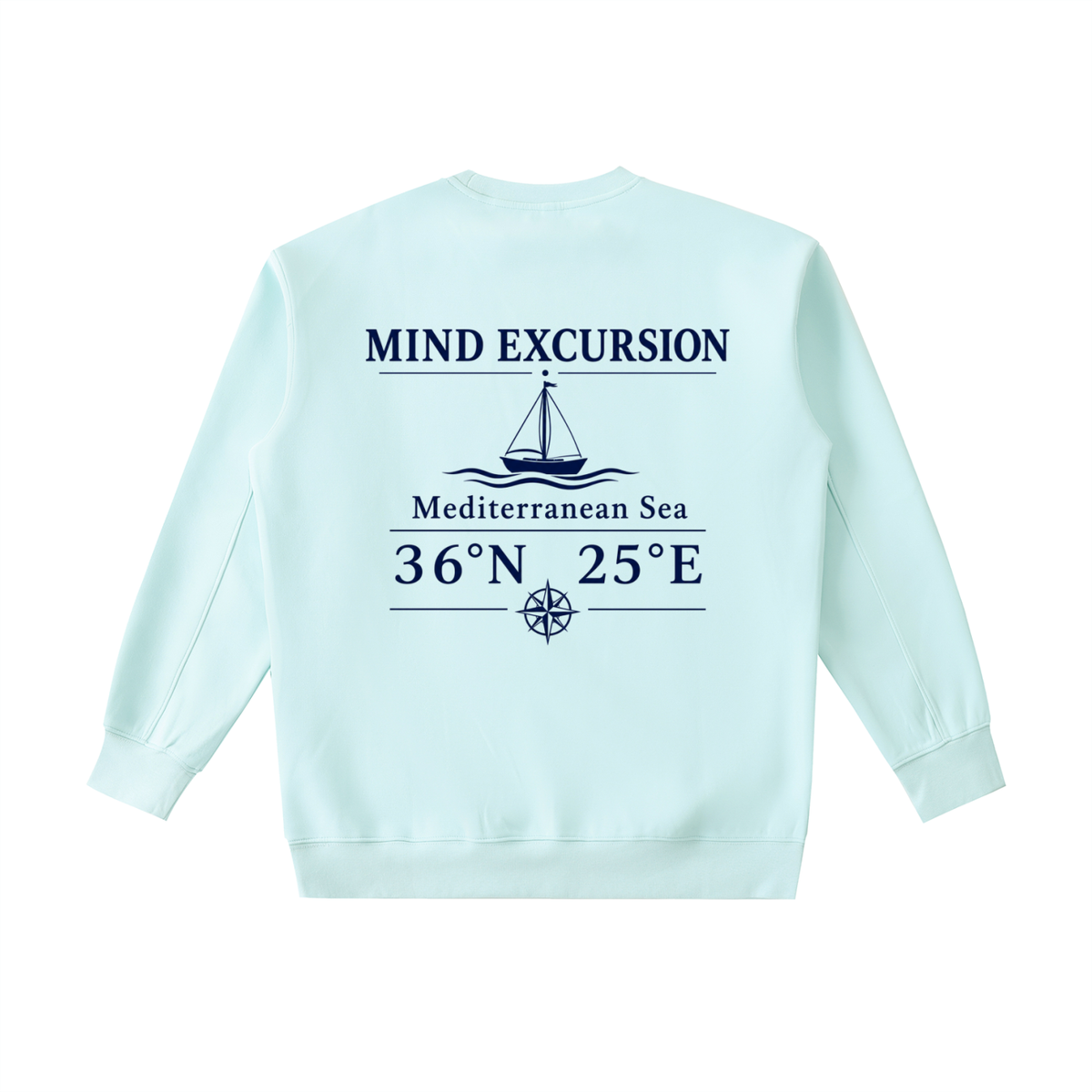 Mind Excursion Sailing Graphic Heavyweight Crewneck Sweatshirt