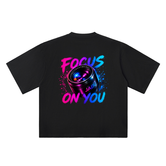 Focus Mode Camera Graphic Oversized Drop-Shoulder T-Shirt