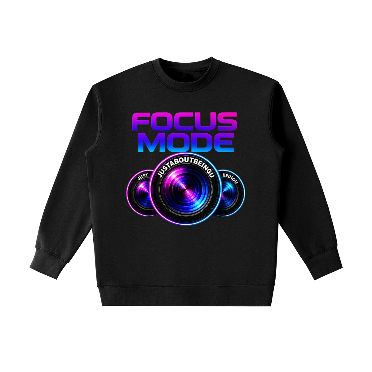 Focus Mode Camera Graphic Crewneck Sweatshirt