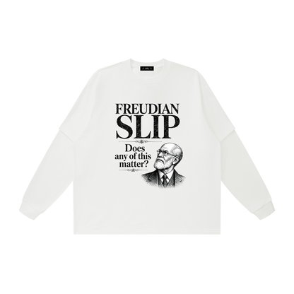 Freudian Slip Oops Graphic Layered Oversized T-Shirt