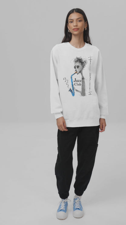 ✅ AU/NZ Jazz Club Graphic Unisex Sweatshirt - Music Lover Gift, Streetwear, Jazz Aesthetic, Graphic Unisex Streetwear, Jazz Lovers!
