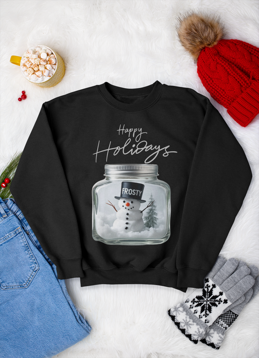 ✅ AU/NZ Festive Snowman Sweatshirt, Cozy Holiday Crewneck, Unisex Holiday Sweatshirt, Warm Winter Apparel, Seasonal Gift for Everyone